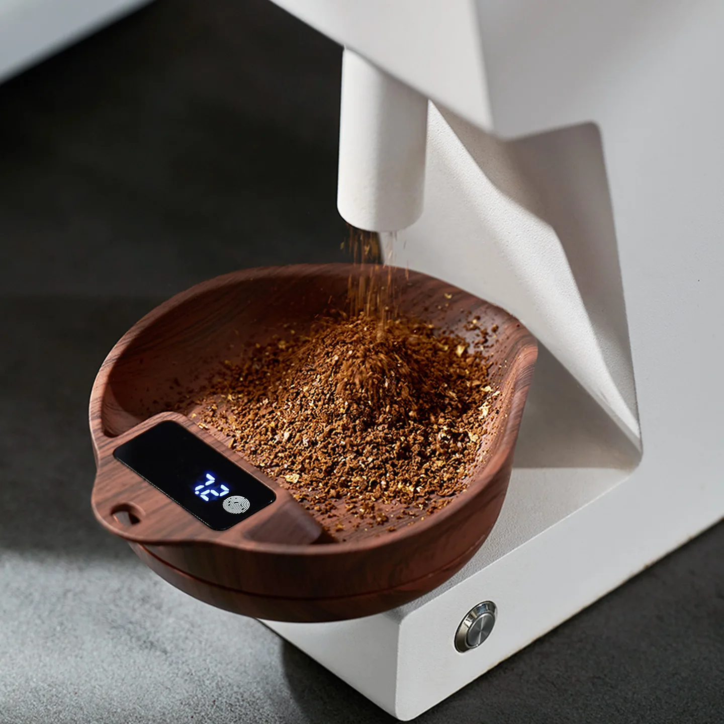 Home Barista - ميزان قهوة دقيق مع صينية حبوب
