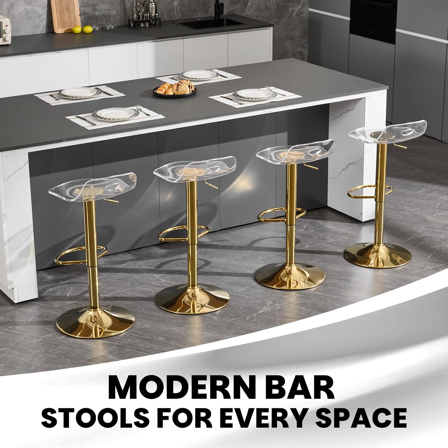 طقم كراسي بار أكريليك شفافة قا - مراجعة Home Bar Stools وسعره
