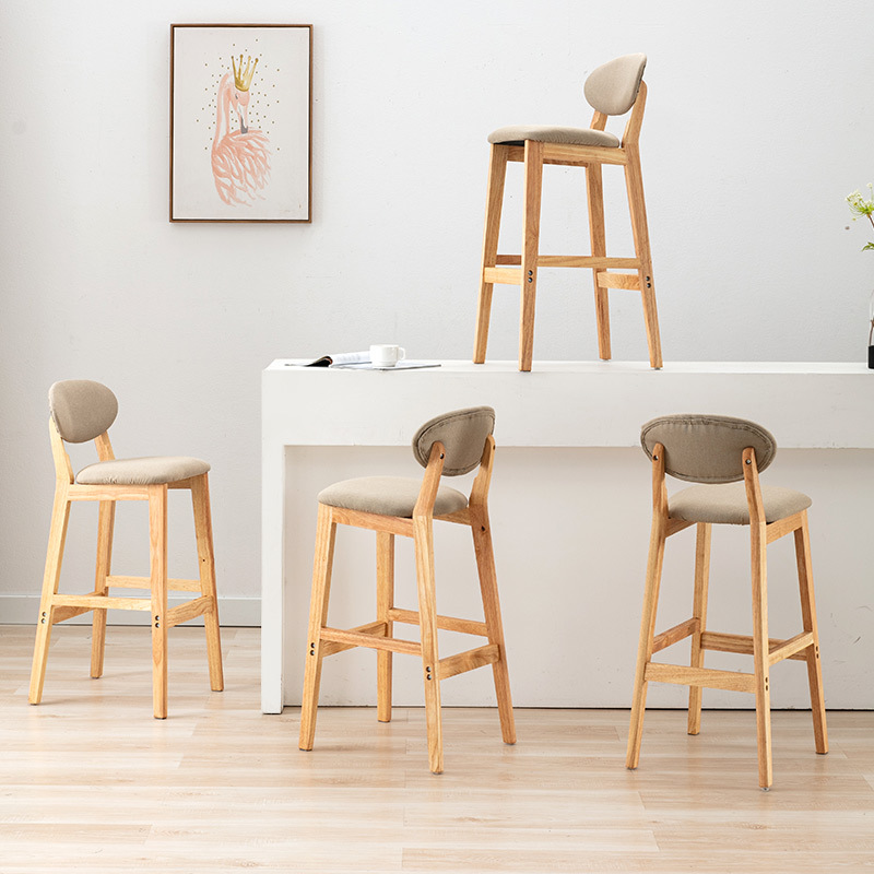 كرسي بار بسيط من الخشب الصلب،  - مراجعة Home Bar Stools وسعره