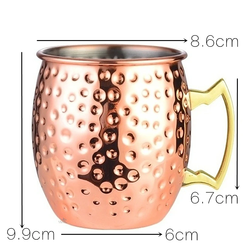 مجموعة من 8 أكواب نحاسية مطروق - مراجعة Mule Copper Mug وسعره